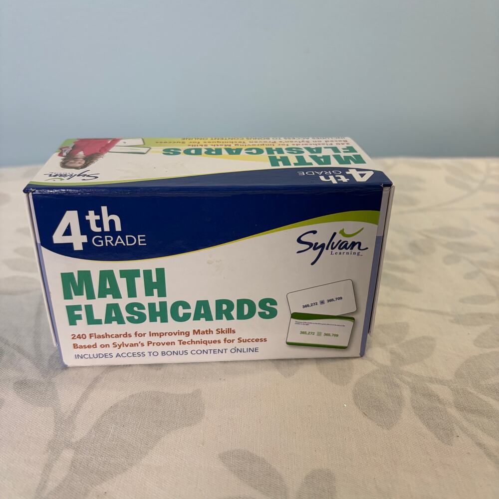 Sylvan 4th Grade Math Flashcards 239 of 240 Cards 2013 Homeschool